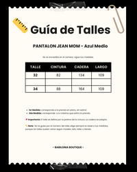 PANTALON JEAN PATA ELEFANTE - Azul