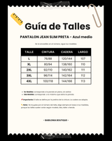 PANTALON JEAN SLIM PRETA - Azul medio