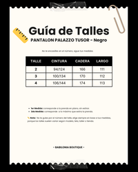 PANTALON PALAZZO TUSOR - Negro