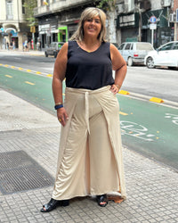 PANTALÓN CRUZADO FLORIPA - Beige