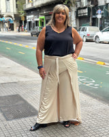 PANTALÓN CRUZADO FLORIPA - Beige
