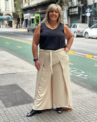PANTALÓN CRUZADO FLORIPA - Beige