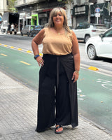PANTALÓN CRUZADO FLORIPA - Negro