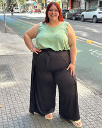 PANTALÓN CRUZADO FLORIPA - Negro