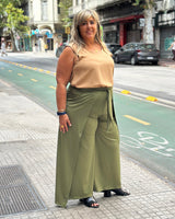 PANTALÓN CRUZADO FLORIPA - Verde