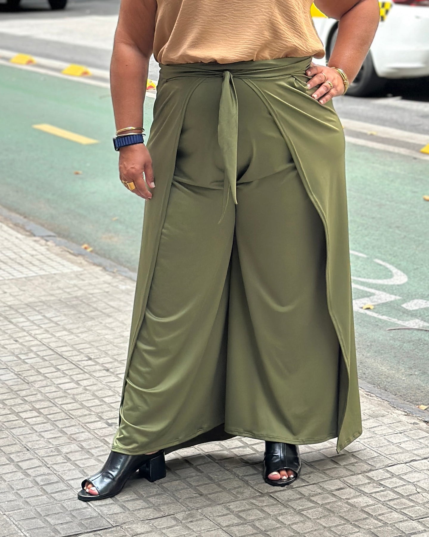PANTALÓN CRUZADO FLORIPA - Verde
