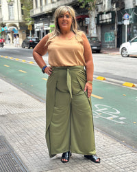 PANTALÓN CRUZADO FLORIPA - Verde