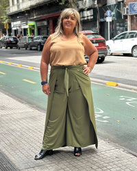PANTALÓN CRUZADO FLORIPA - Verde
