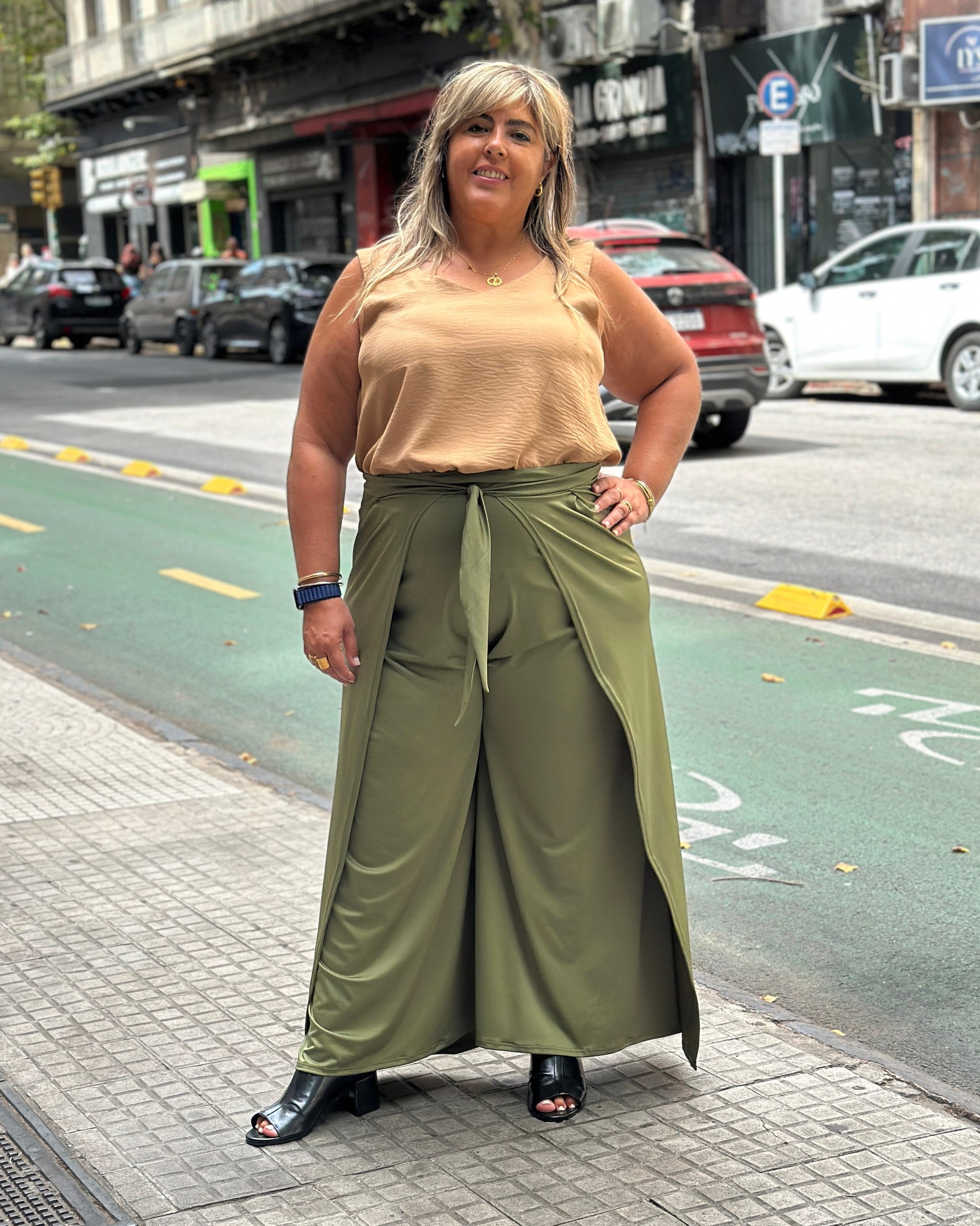 PANTALÓN CRUZADO FLORIPA - Verde