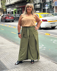 PANTALÓN CRUZADO FLORIPA - Verde