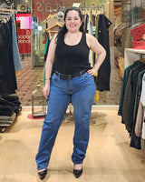 PANTALON JEAN RECTO - Azul Medio