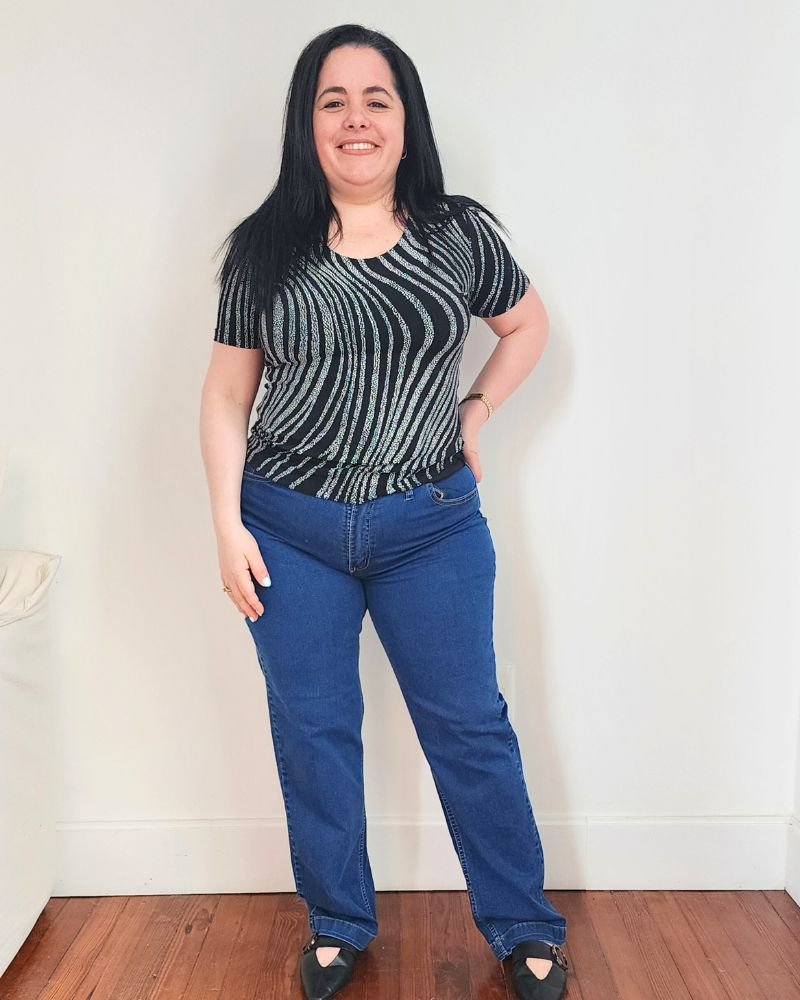 PANTALON JEAN RECTO - Azul