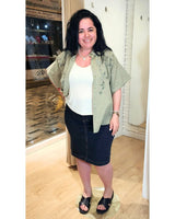 Pollera Falda Jean Gris Dubai