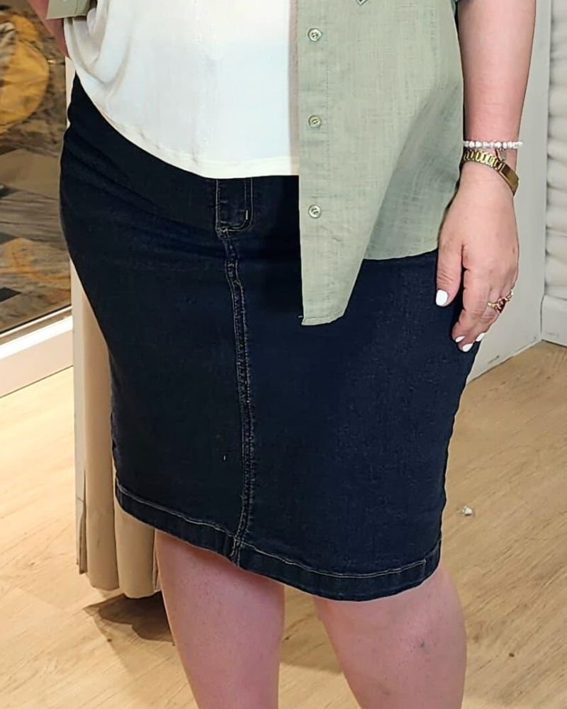 Pollera Falda Jean Gris Dubai