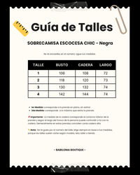 SOBRECAMISA ESCOCESA CHIC - Negra