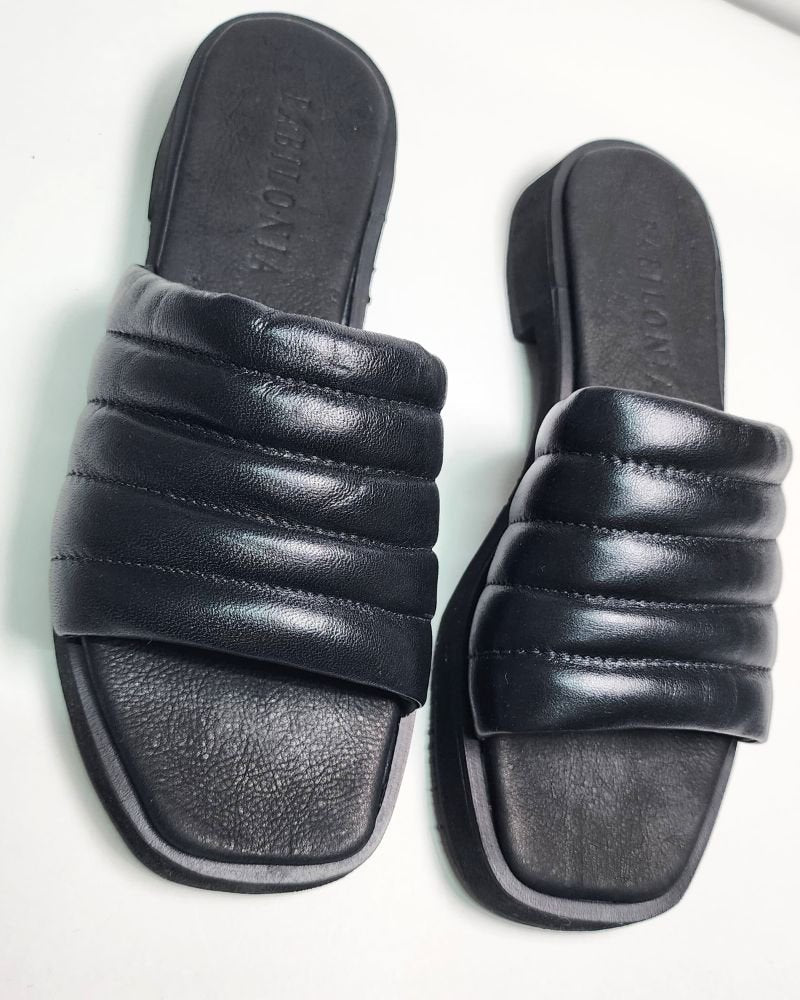 Sandalias Cuero Original CHANCLAS Negras