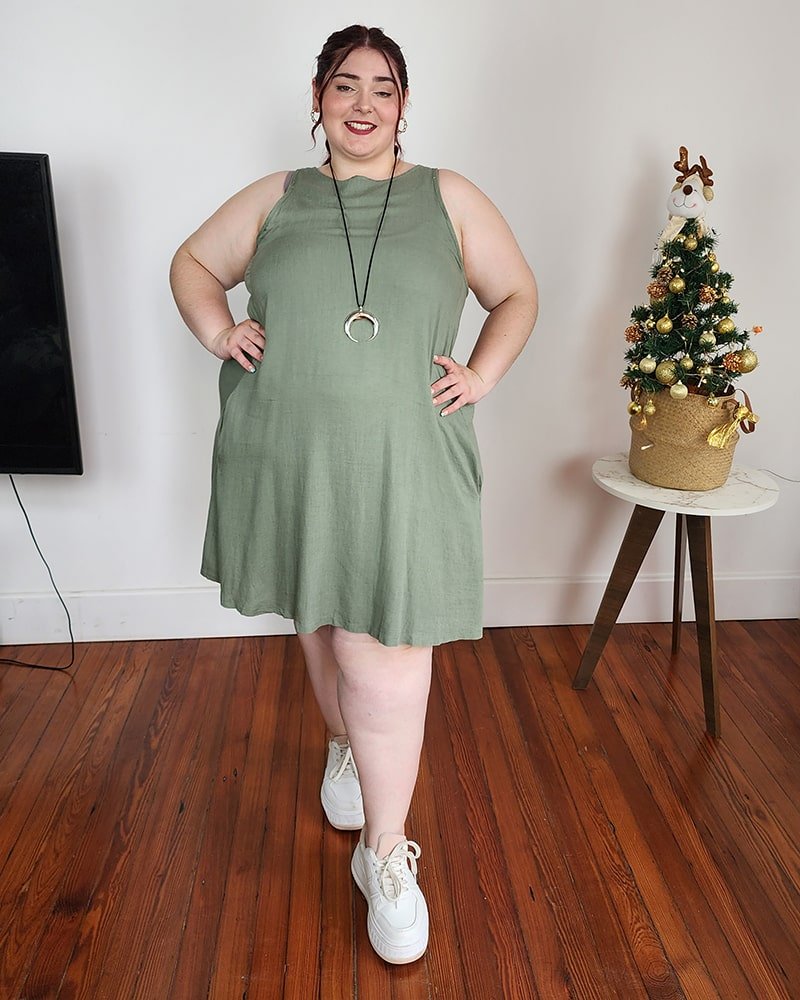 Vestido Cleo de Lino y algodón