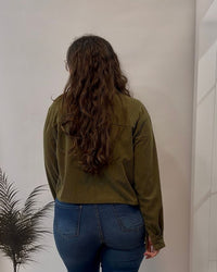 CAMPERA DE CORDEOY VERDE MUSGO OLIVIA