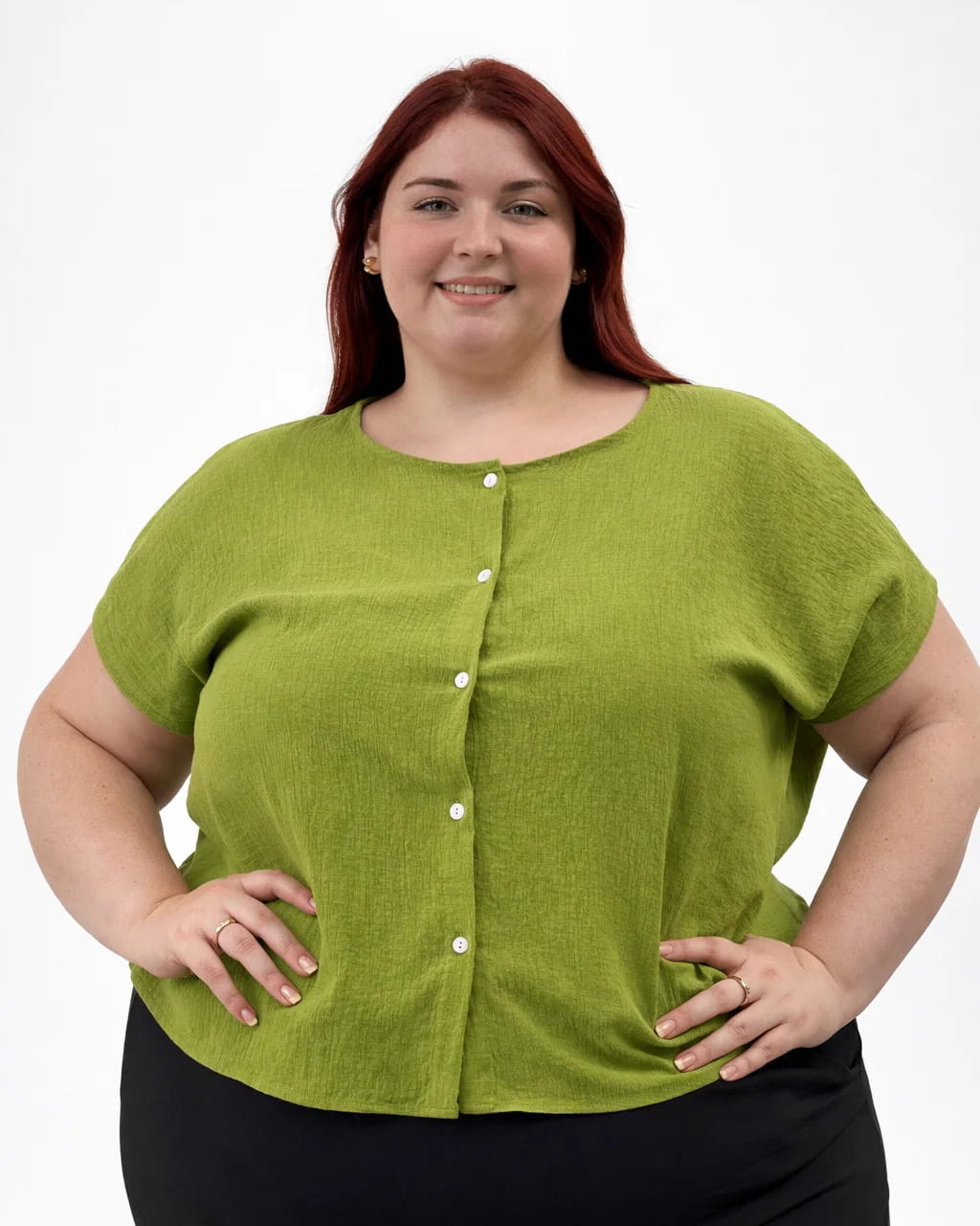 BLUSA CAMISA ANGEL - Verde Pistacho