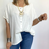 Blusa Camisa Lino ANGEL Blanca