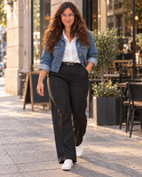 LOOK COMPLETO COMODÍN | Pantalón sastrero + Camisa blanca + Campera jean -🛡️COMPRA SEGURA