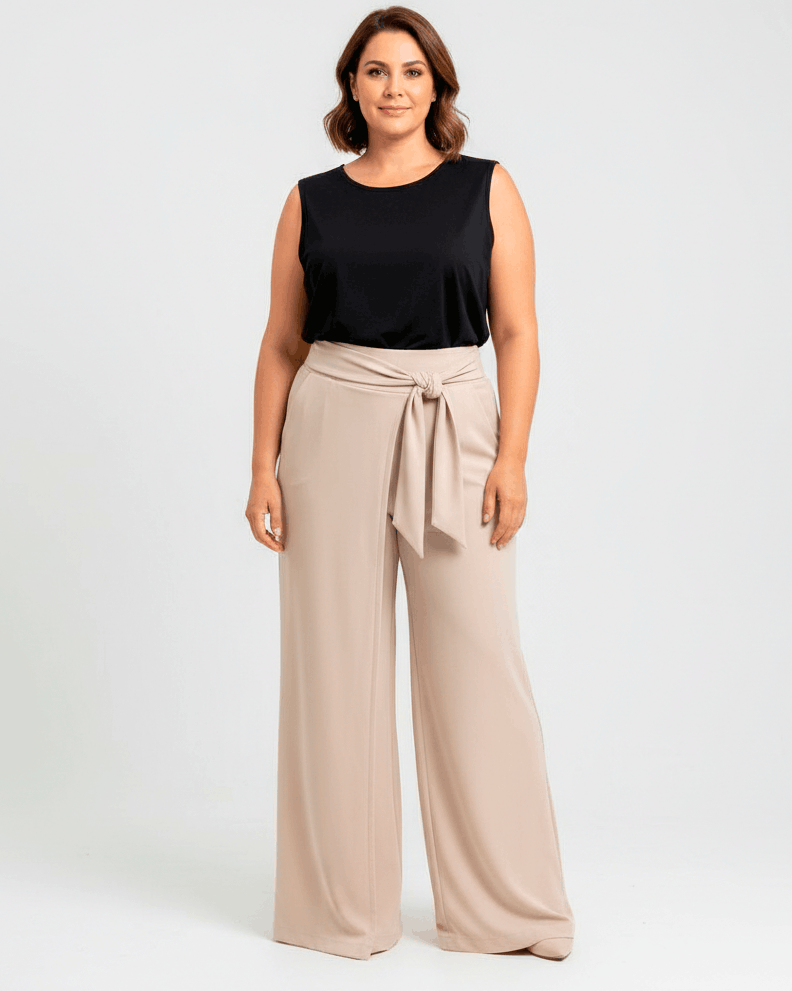 PANTALÓN CRUZADO FLORIPA - Beige