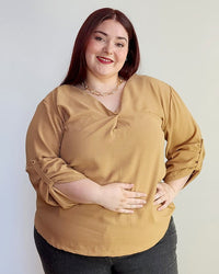 Blusa Pinza Camel