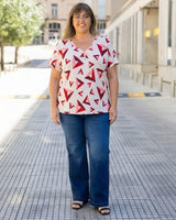 BLUSA EDITH - Estampada con espandex