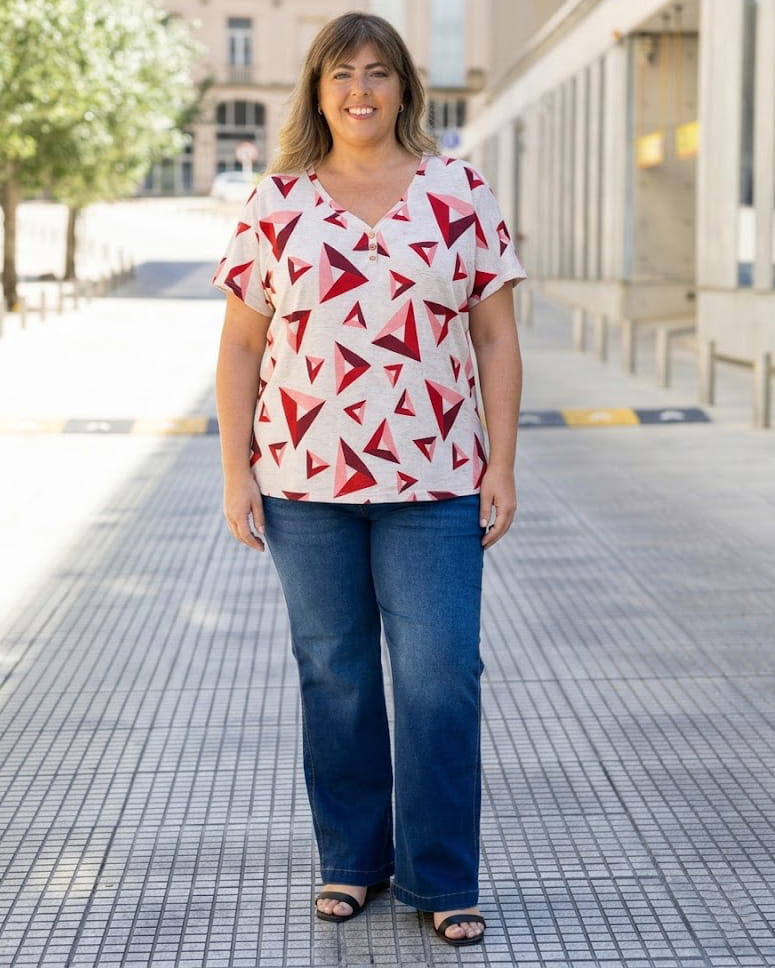 BLUSA EDITH - Estampada con espandex