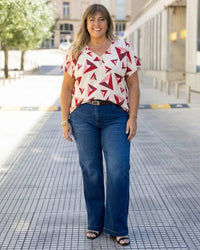 BLUSA EDITH - Estampada con espandex