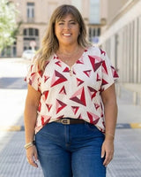 BLUSA EDITH - Estampada con espandex