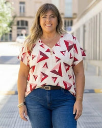 BLUSA EDITH - Estampada con espandex
