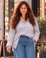 LOOK COMPLETO CASUAL | Pantalón Jean Fino Camisero + Camisa a rayas + Musculosa -🛡️COMPRA SEGURA🛡️