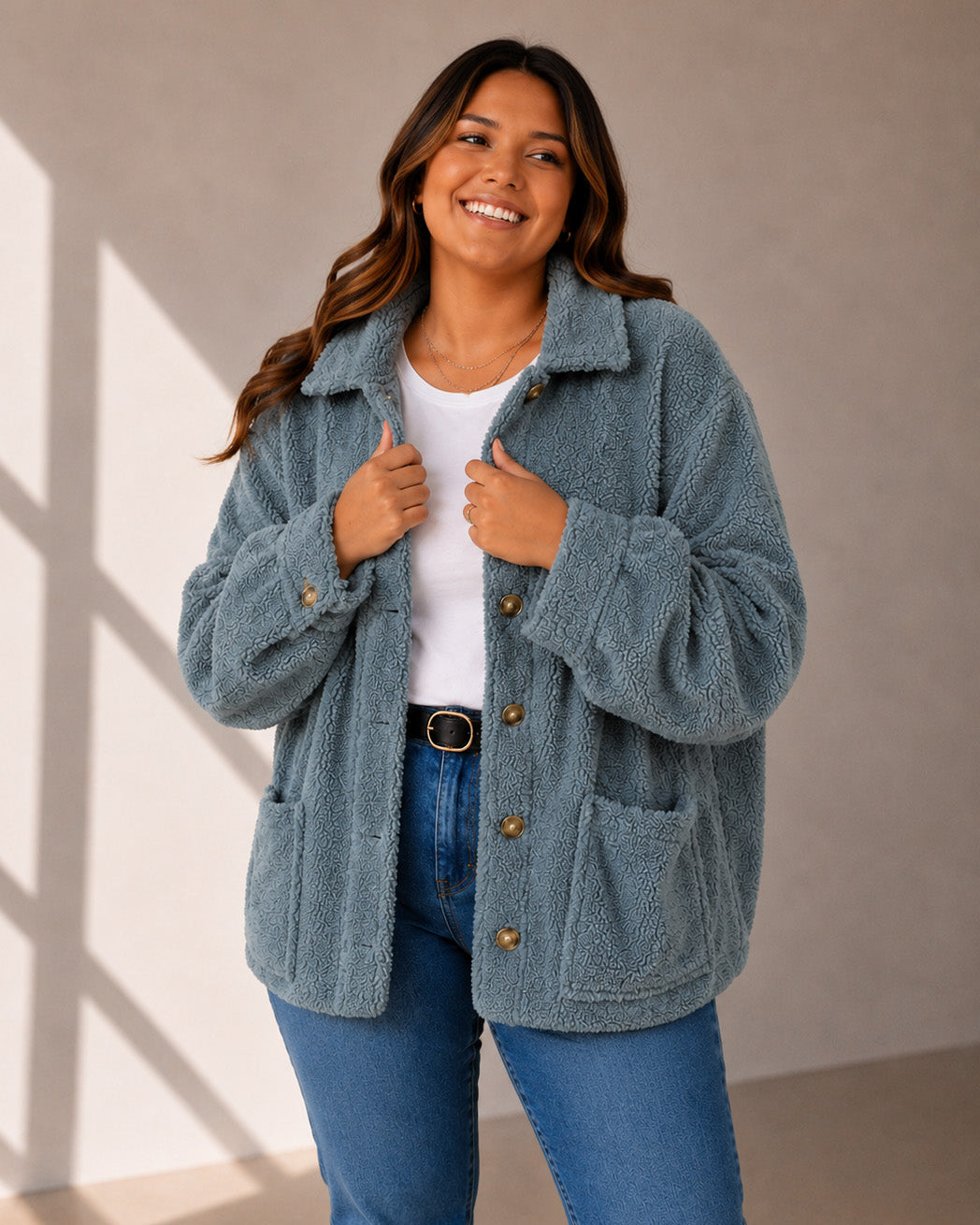 CHAQUETA CORDERITO MONTREAL LARGA - Varios Colores