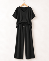 LOOK COMFORT BLACK  | Pantalón Morley + Remera Morley + Campera Jean Negra-🛡️COMPRA SEGURA🛡️