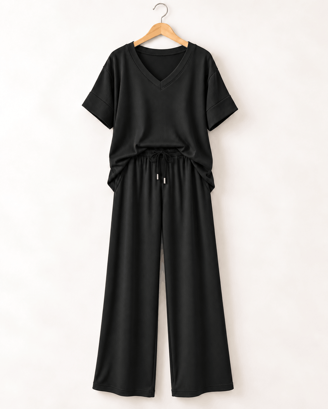 LOOK COMFORT BLACK  | Pantalón Morley + Remera Morley + Campera Jean Negra-🛡️COMPRA SEGURA🛡️