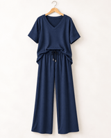 LOOK COMFORT AZUL  | Pantalón Morley + Remera Morley + Campera Jean Azul -🛡️COMPRA SEGURA🛡️