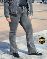 PANTALON JEAN FLARE LARGO - Gris 1125 - 🛡️ COMPRA SEGURA 🛡️