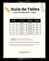 FALDA / POLLERA JEAN - Negro