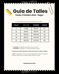 FALDA / POLLERA JEAN - Negro