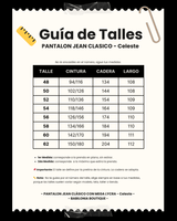 PANTALON JEAN CLASICO - Celeste