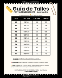 PANTALON JEAN RECTO - Azul Marino