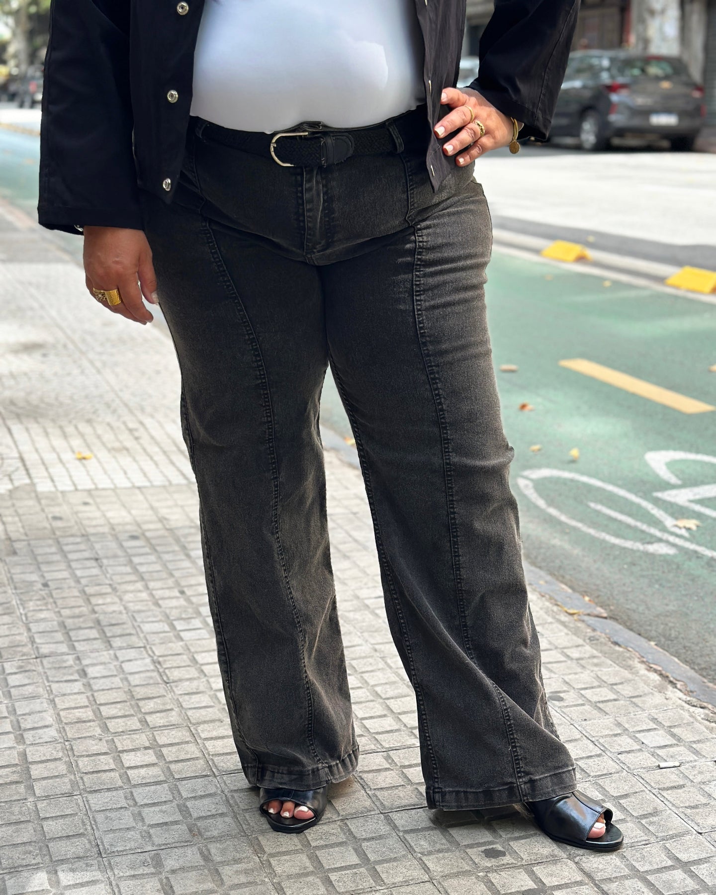 PANTALON JEAN LINEA - Gris