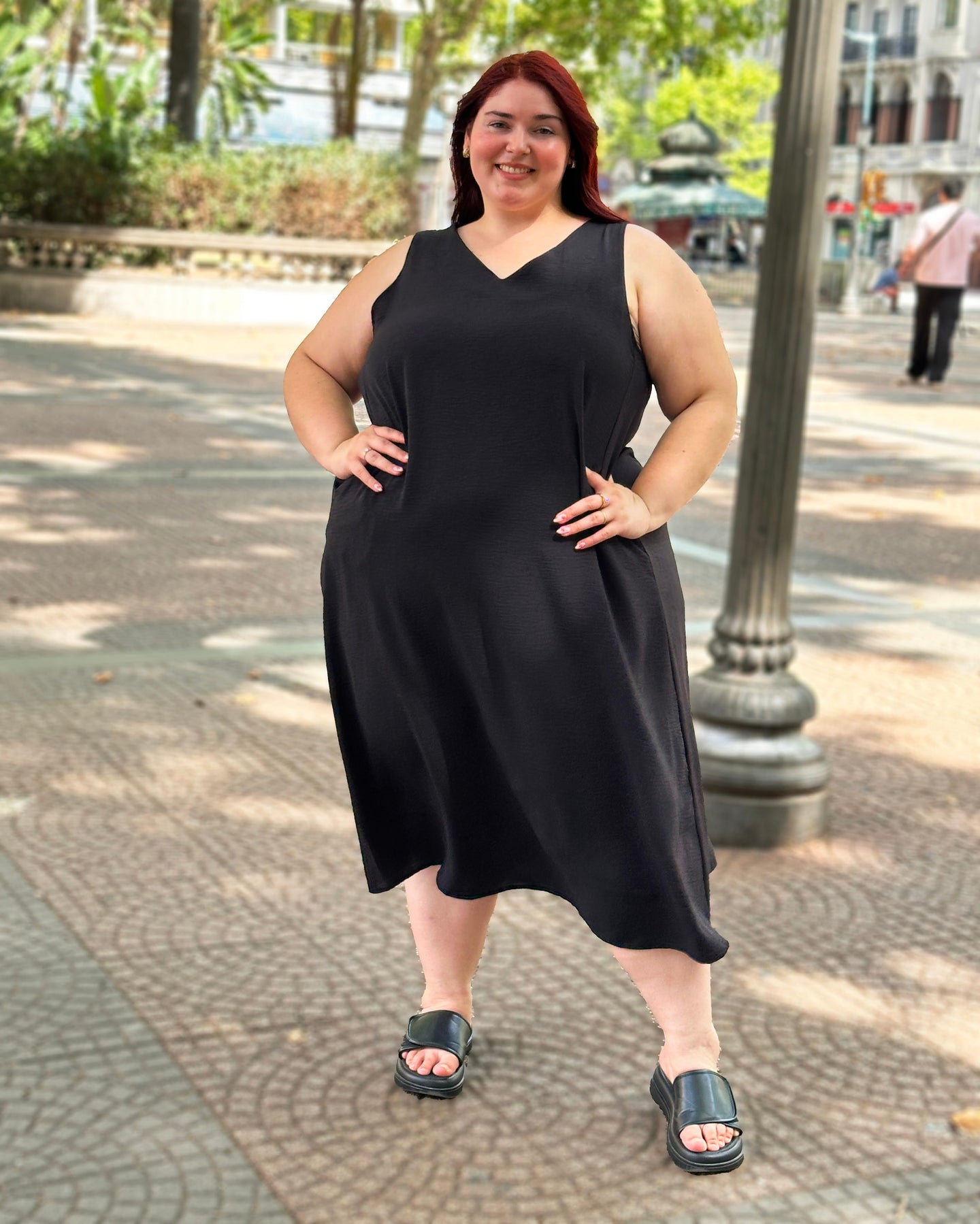 VESTIDO FLOW LARGO - Negro