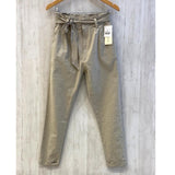 Pantalón Lino Con Lazo Tiro Alto