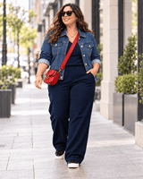LOOK COMFORT AZUL  | Pantalón Morley + Remera Morley + Campera Jean Azul -🛡️COMPRA SEGURA🛡️