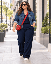 LOOK COMFORT AZUL  | Pantalón Morley + Remera Morley + Campera Jean Azul -🛡️COMPRA SEGURA🛡️