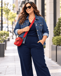 LOOK COMFORT AZUL  | Pantalón Morley + Remera Morley + Campera Jean Azul -🛡️COMPRA SEGURA🛡️