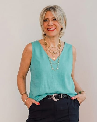 MUSCULOSA GLAM - Turquesa
