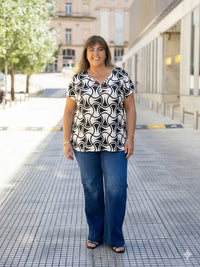 BLUSA EDITH - Estampada con espandex